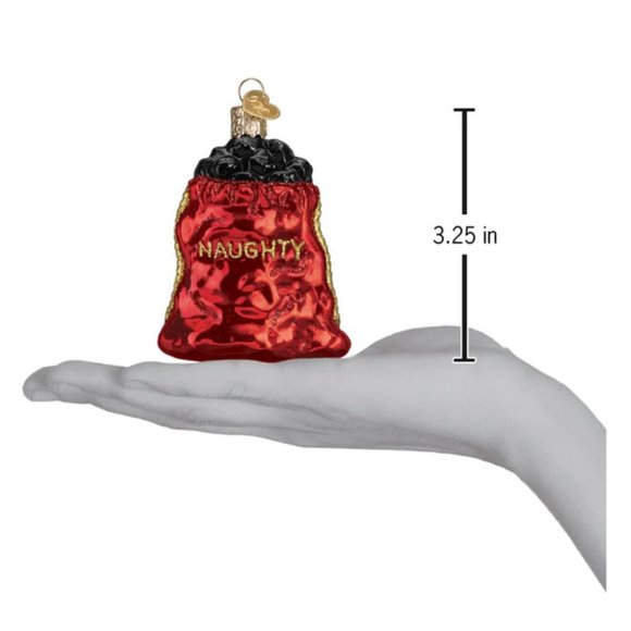 Bag Of Coal Christmas Ornament with Keepsake Box | Old World Christmas | NWT - Picture 5 of 8